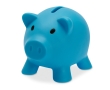 Piggy bank in many colours for saving, PVC colour turquoise
