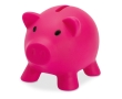 Piggy bank in many colours for saving, PVC colour fuchsia