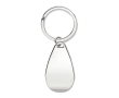 Keyring with metal bottle opener in an elegant design colour shiny silver