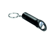 Keyring with multifunctional flashlight colour black