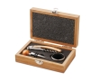 Elegant, 3 piece wine set in bamboo box for gifting colour wood