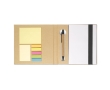 Practical pad with recycled paper, pen and post-it notes colour black