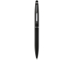 Aluminium touch pen ballpoint pen with blue engraved ink colour black