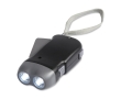 LED torch, dynamo powered, for promotional gifting colour black