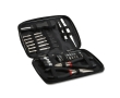 Practical tool set in an aluminium case colour black
