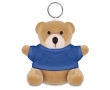 Keyring with teddy bear as a printable promotional gift colour blue