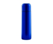 Stainless steel thermos bottle with all-round print, 500 ml colour blue