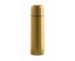 Stainless steel thermos bottle with all-round print, 500 ml colour gold