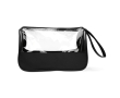 Toiletry bag made of microfiber and PVC colour black