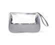 Toiletry bag made of microfiber and PVC colour grey