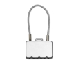 Suitcase lock with combination colour matt silver