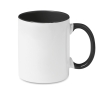 Ceramic coffee mug & coloured interior for sublimation, 300 ml colour black