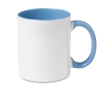 Ceramic coffee mug & coloured interior for sublimation, 300 ml colour blue