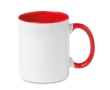 Ceramic coffee mug & coloured interior for sublimation, 300 ml colour red
