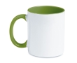 Ceramic coffee mug & coloured interior for sublimation, 300 ml colour green