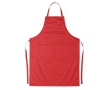 Kitchen apron with front pockets, adjustable neck strap, 190 g/m2 colour red