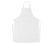 Kitchen apron with front pockets, adjustable neck strap, 190 g/m2 colour white