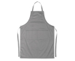 Kitchen apron with front pockets, adjustable neck strap, 190 g/m2 colour grey