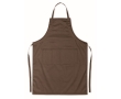 Kitchen apron with front pockets, adjustable neck strap, 190 g/m2 colour brown