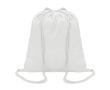 Sustainable drawstring drawstring bag made of cotton, 100 g/m2 colour white