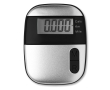 Economical plastic pedometer with clip for promotions colour black