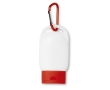 Sunscreen with carabiner, 30 ml, SPF 20 colour red