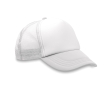 Cap with white front panel & 4 mesh panels colour white