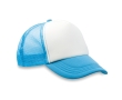 Cap with white front panel & 4 mesh panels colour turquoise