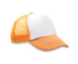 Cap with white front panel & 4 mesh panels colour neon orange
