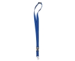 Lanyard with removable buckle and closure for events colour royal blue