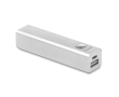 Aluminium power bank, 2,200 mAh colour matt silver