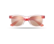 Sunglasses with mirrored lenses for events, UV400 protection colour red