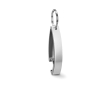Aluminium bottle opener with keyring in glossy colours colour silver
