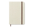 Notebook with canvas cover and lined paper for advertisers, A5 colour beige