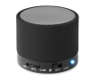 Round Bluetooth speaker with coloured LEDs colour black