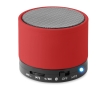 Round Bluetooth speaker with coloured LEDs colour red