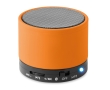 Round Bluetooth speaker with coloured LEDs colour orange