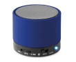 Round Bluetooth speaker with coloured LEDs colour royal blue