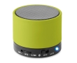 Round Bluetooth speaker with coloured LEDs colour lime