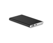 Flat power bank made of aluminium, 4,000 mAh colour black