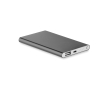 Flat power bank made of aluminium, 4,000 mAh colour titanium