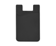 Silicone card holder with sticky tape for promotions colour black
