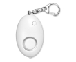 Mini alarm with LED light and keyring colour white