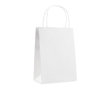 Small, economical paper bag for shops colour white