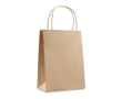 Small, economical paper bag for shops colour beige