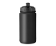 Plastic water bottle ideal for sports events, 500 ml colour black