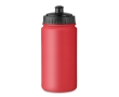 Plastic water bottle ideal for sports events, 500 ml colour red
