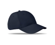 Cap with 6 panels and embroidered ventilation holes colour blue