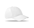 Cap with 6 panels and embroidered ventilation holes colour white
