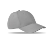 Cap with 6 panels and embroidered ventilation holes colour grey
